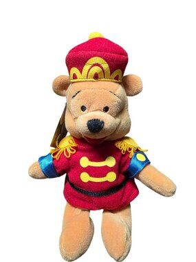 Disney Store Winnie the Pooh 8" Mini Bean Bag Plush Nutcracker Pooh Bear